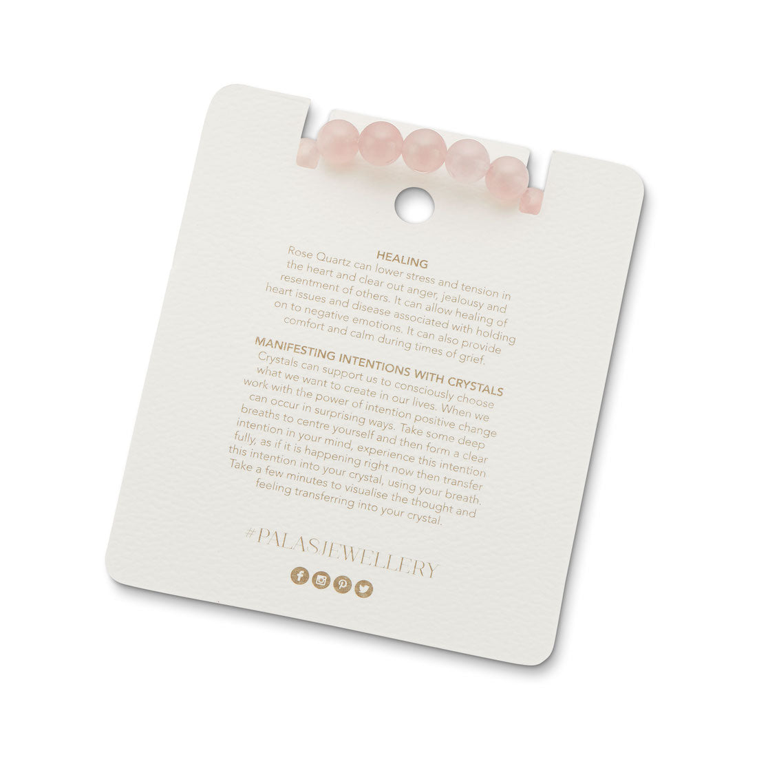 Rose Quartz energy gem bracelet