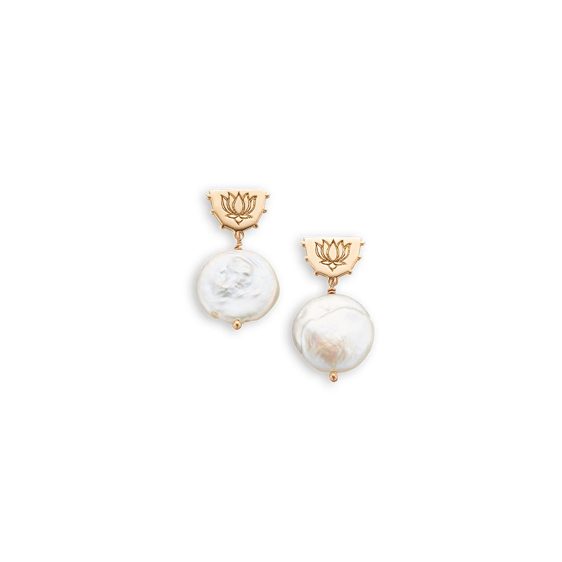 Lotus 2024 pearl earrings