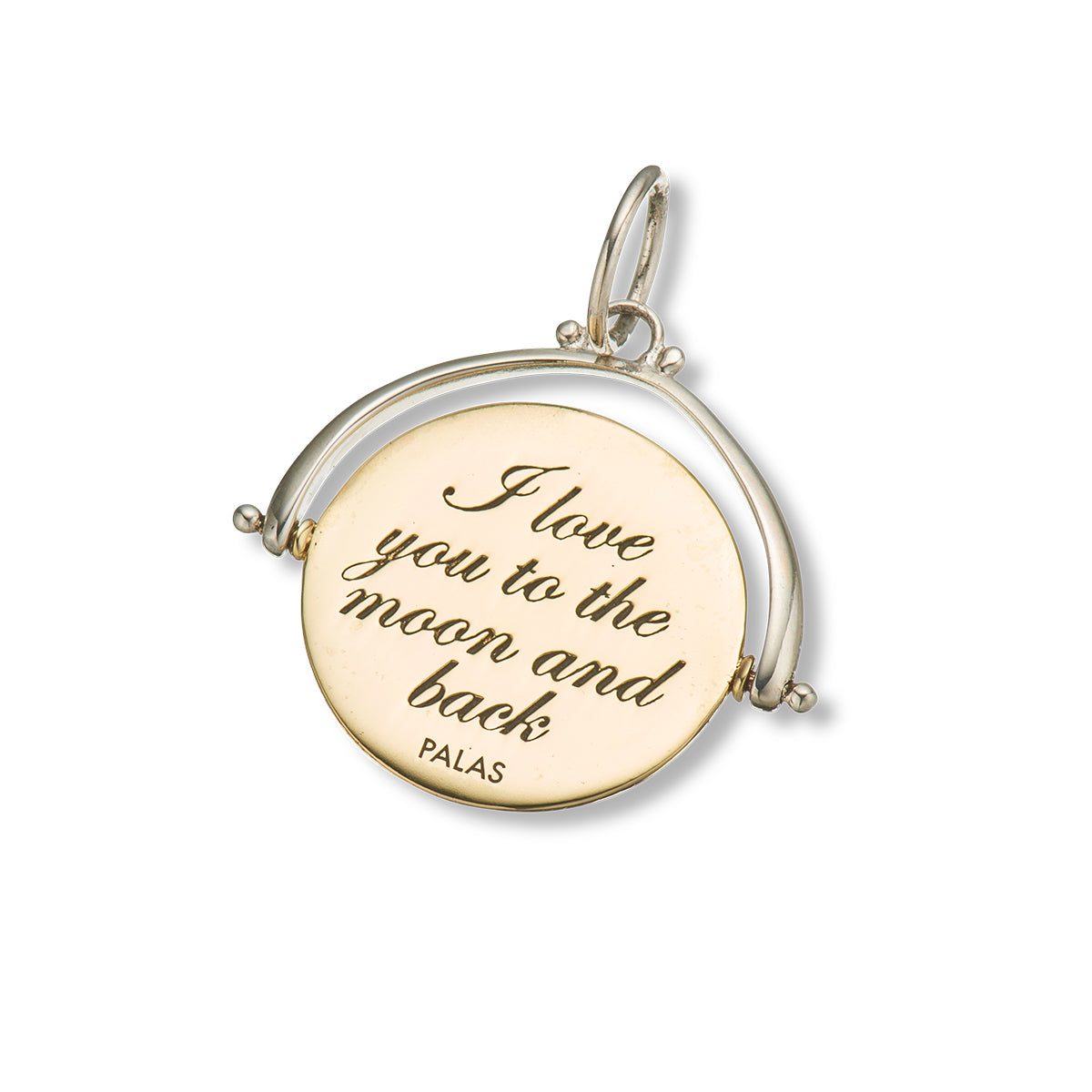 I love you to the moon and back spinner charm
