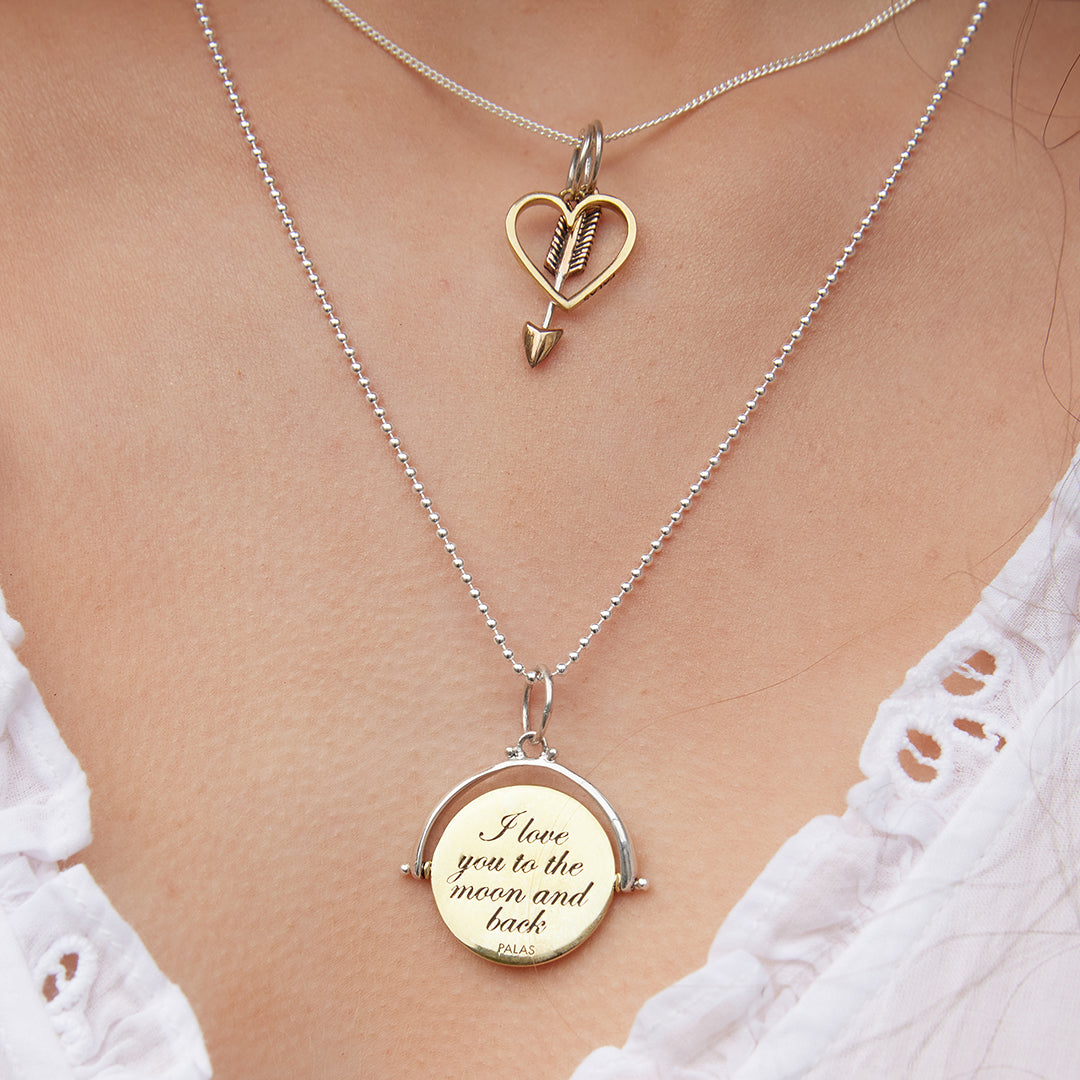 I love you to the moon and back spinner charm