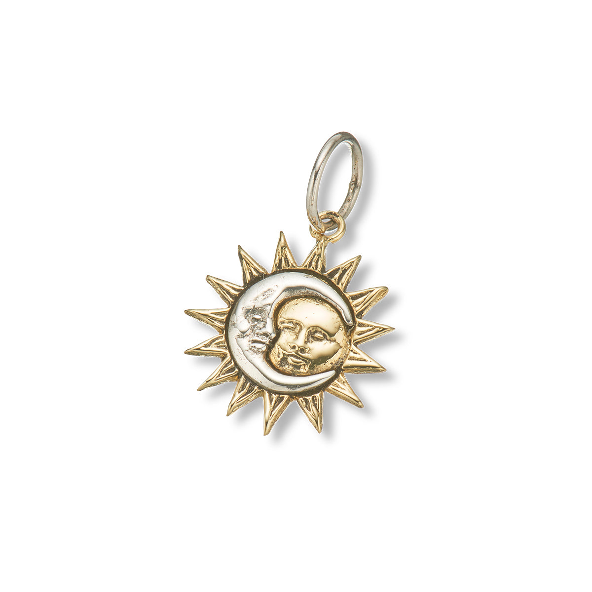 Moon and sun embrace charm