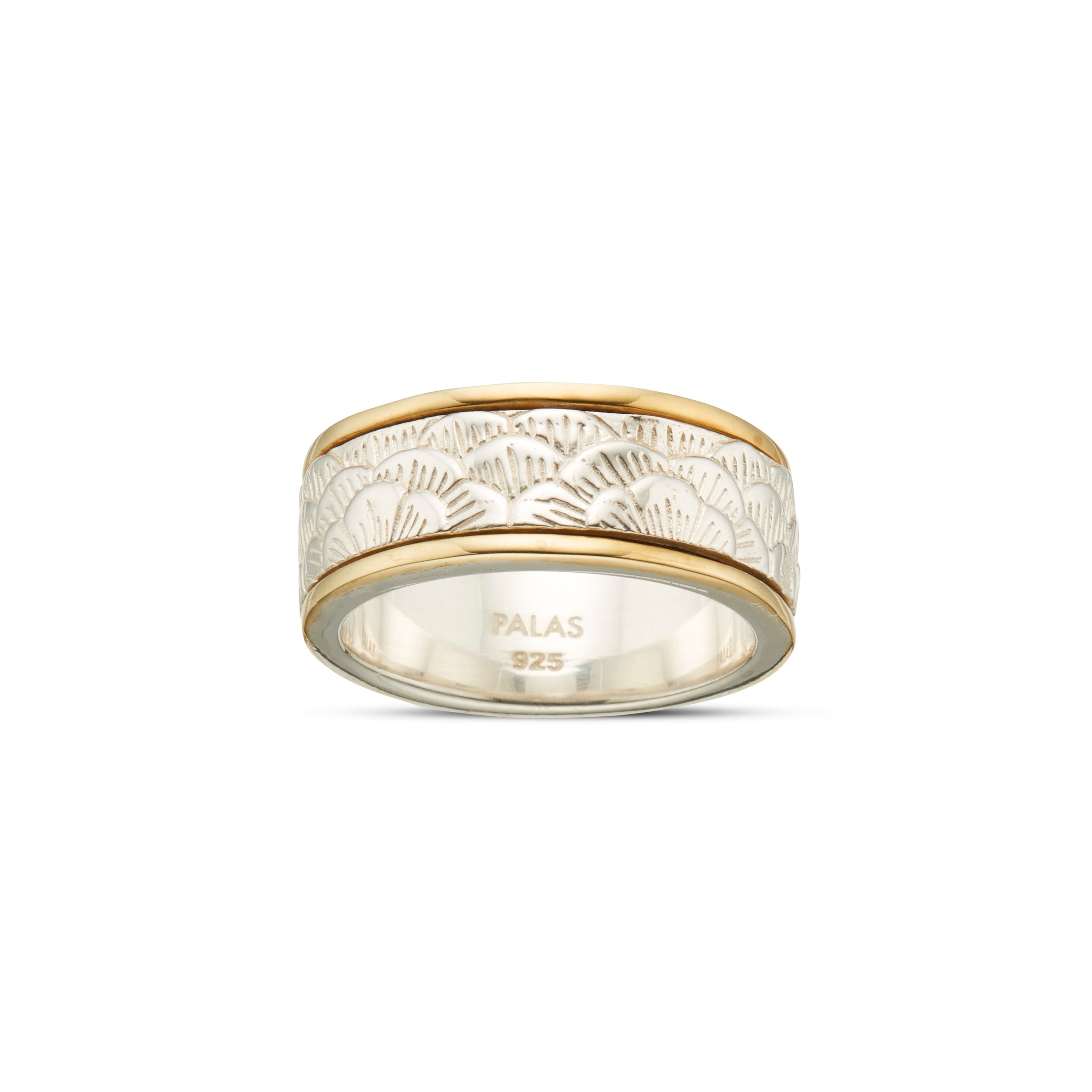 Lotus meditation spinning ring