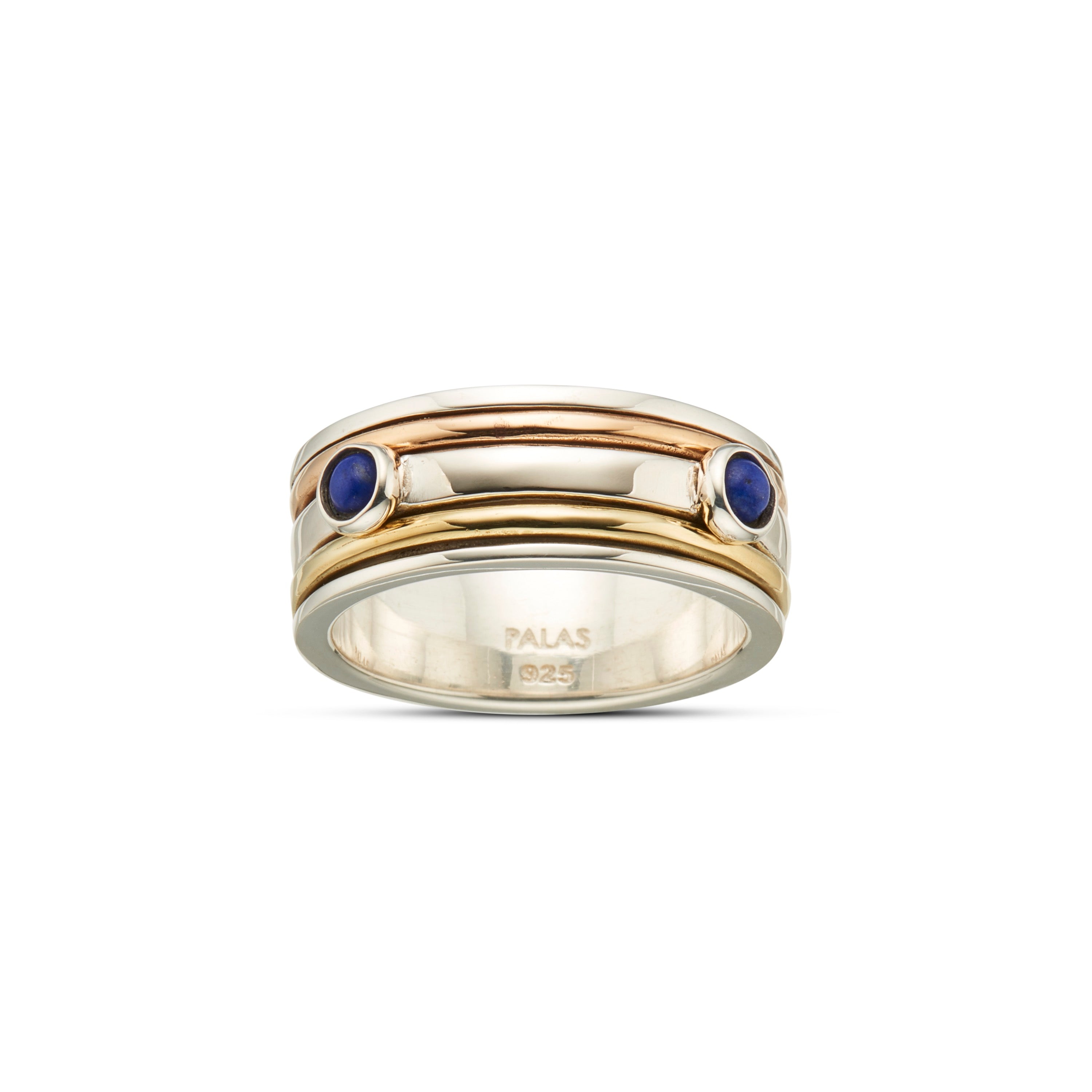 Creativity lapis lazuli meditation spinning ring