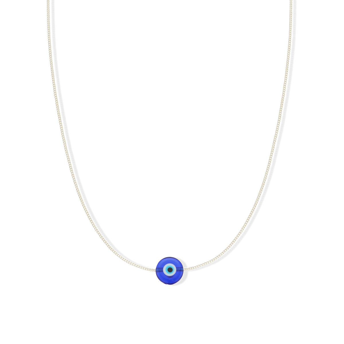 Evil eye protection necklace (sterling silver)