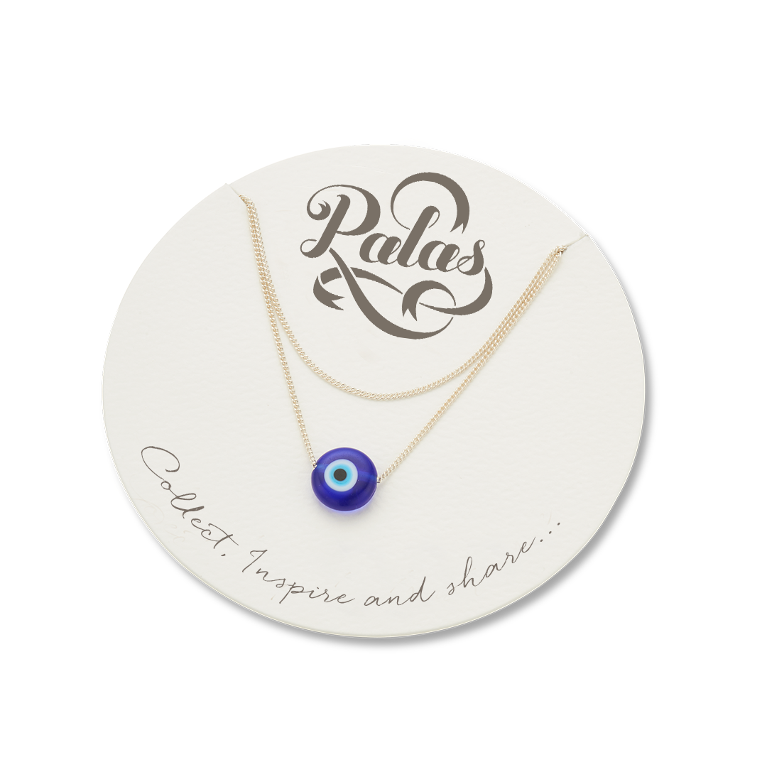 Evil eye protection necklace (sterling silver)