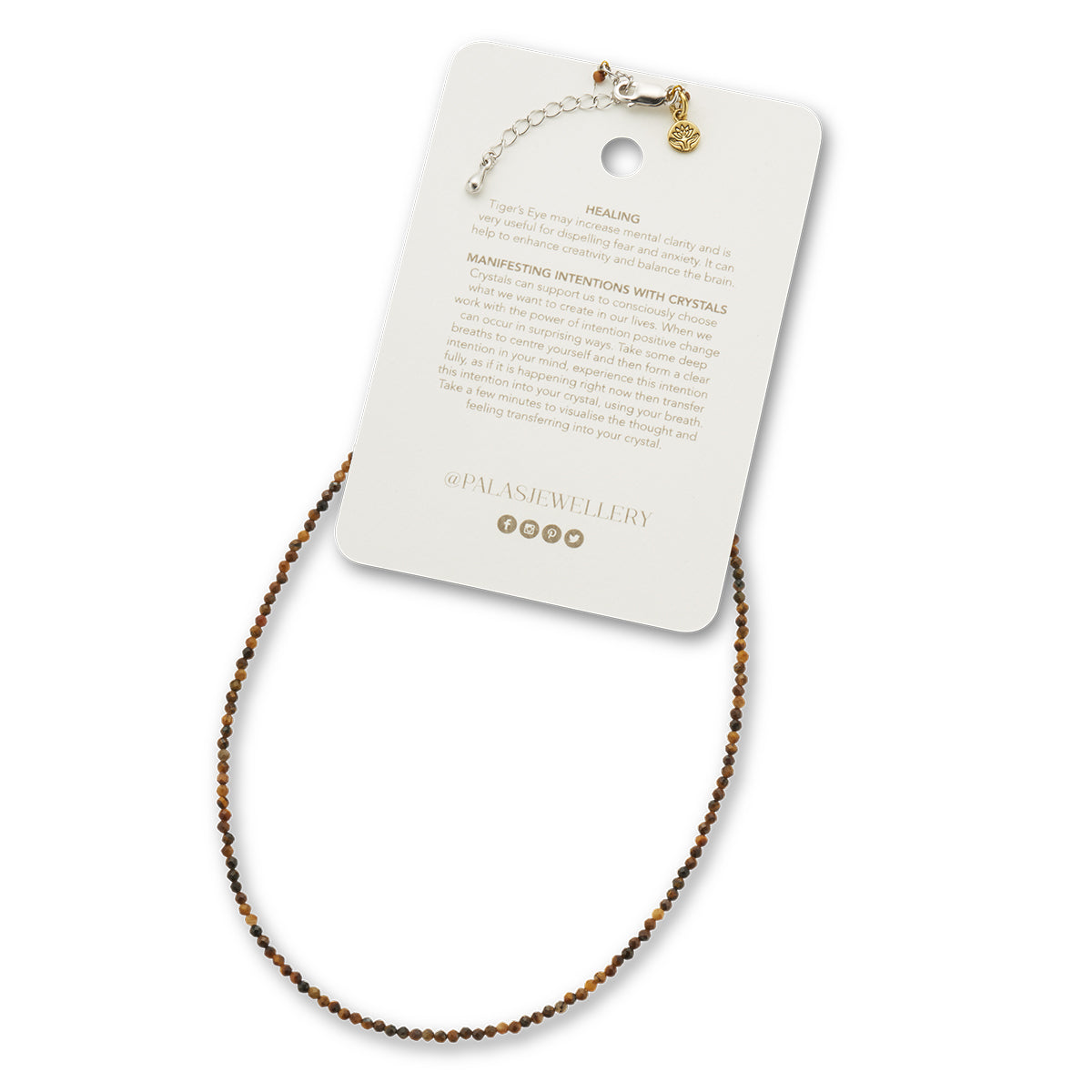 Tigers Eye empower gem necklace