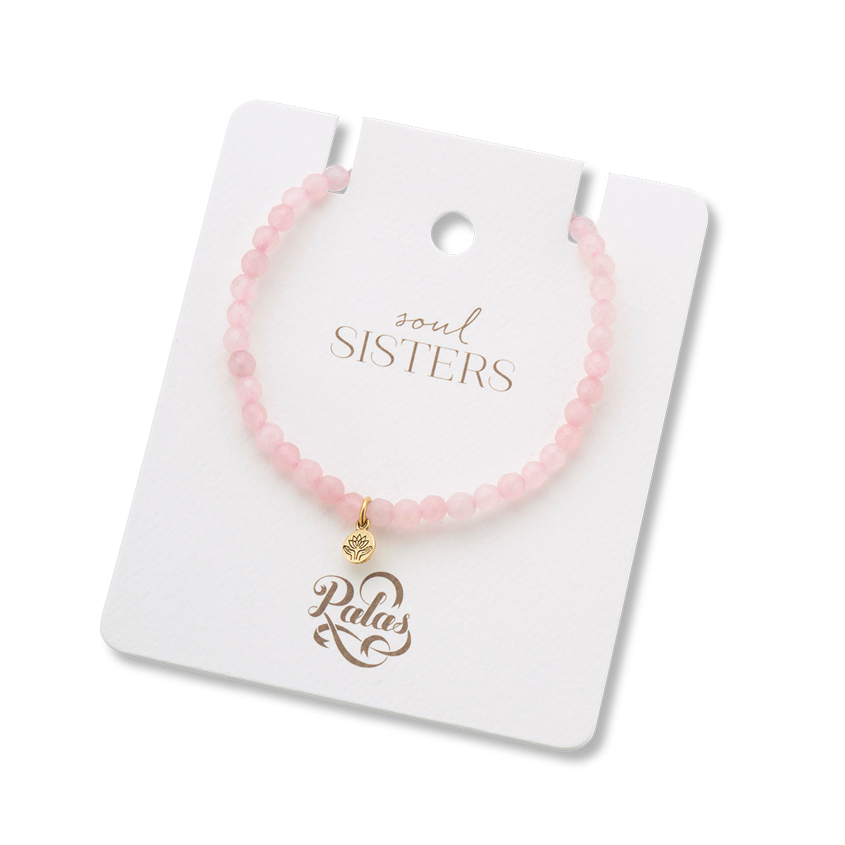 Soul sisters rose quartz gem bracelet