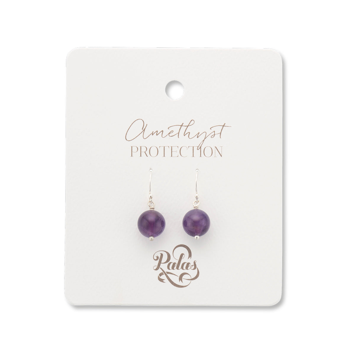 Amethsyt healing gem earrings