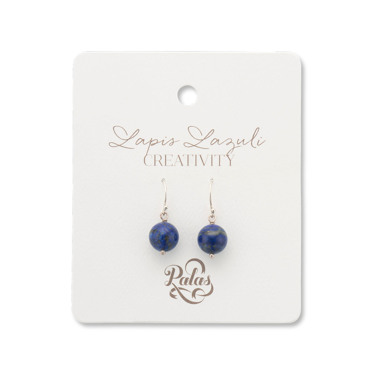 Lapis lazuli healing gem earrings