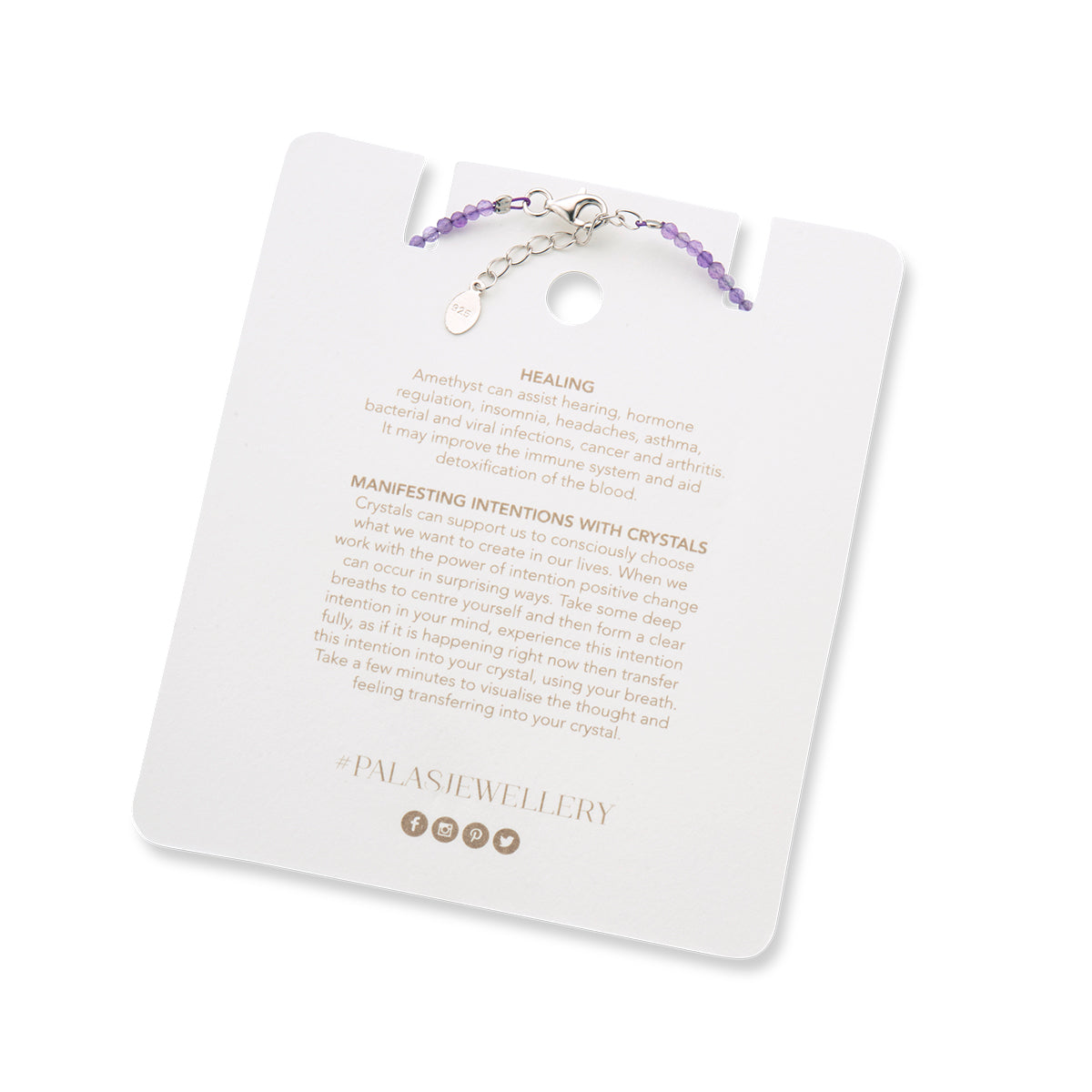 Amethyst celestial gem bracelet