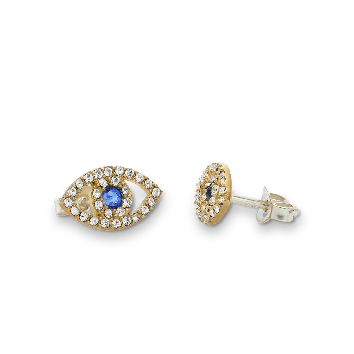 Golden soul evil eye earrings