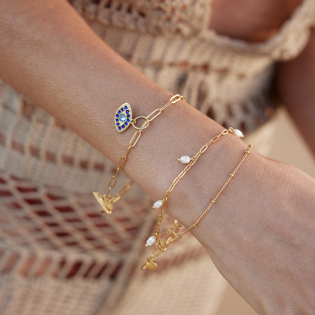 Sunkissed fob bracelet 18k gold plated