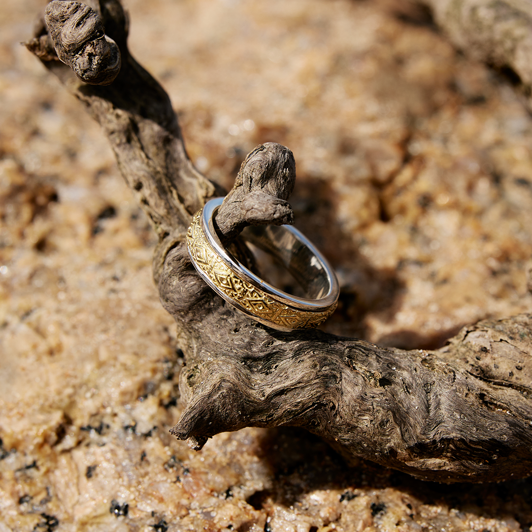 Evil eye meditation spinning ring