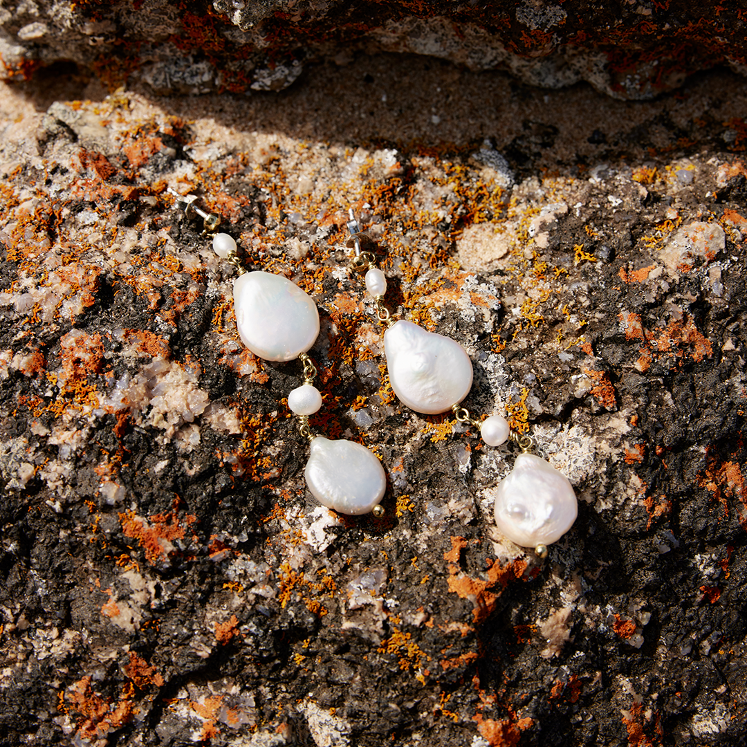 Seychelles baroque pearl drop earrings