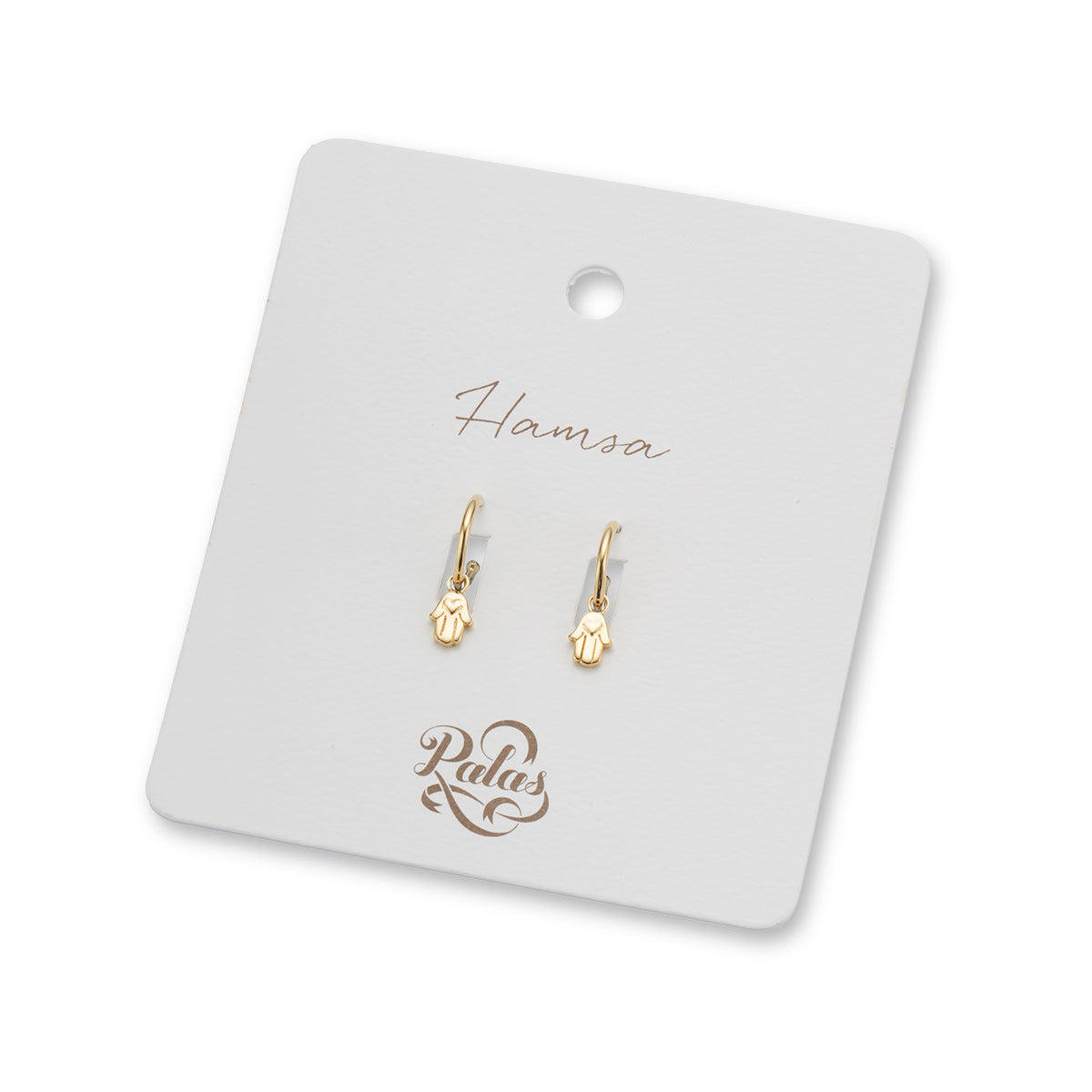 Hamsa hand hoop earrings