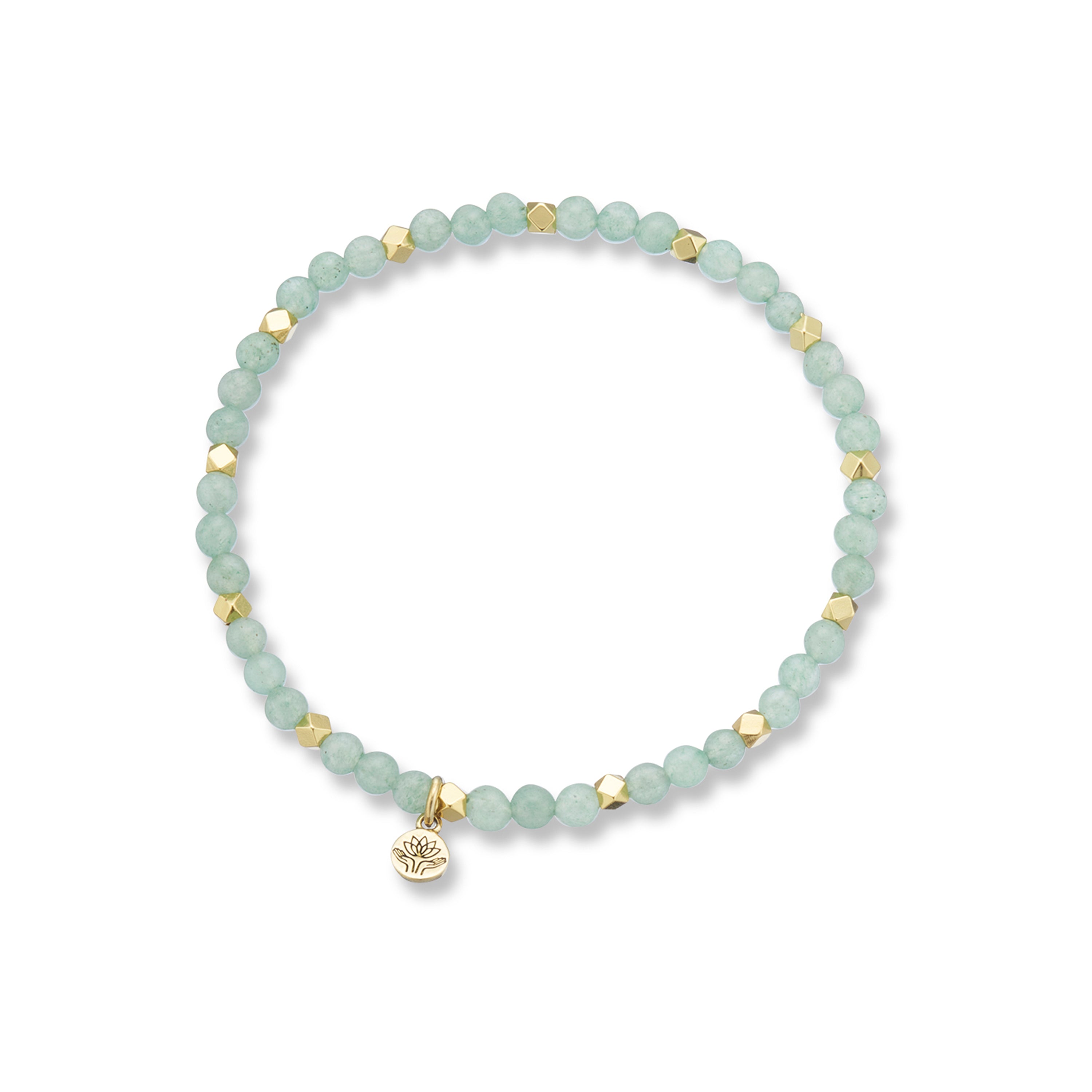 Aventurine aura of gold gem bracelet