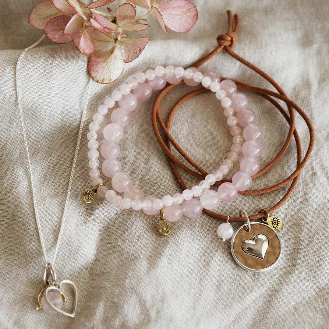 Rose Quartz energy gem bracelet