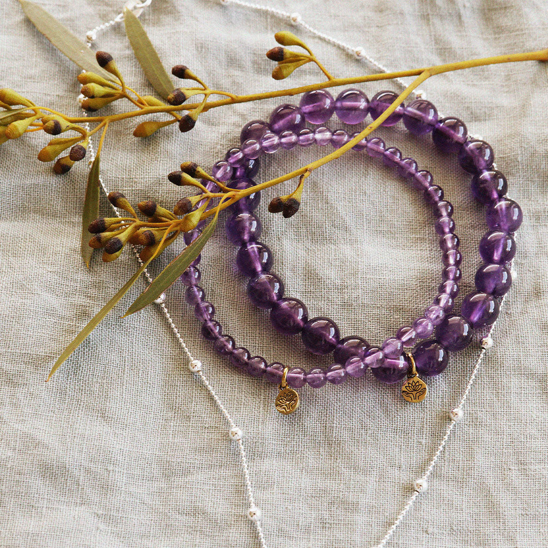 Amethyst energy gem bracelet