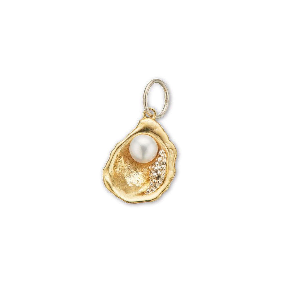 The world is your oyster pearl charm