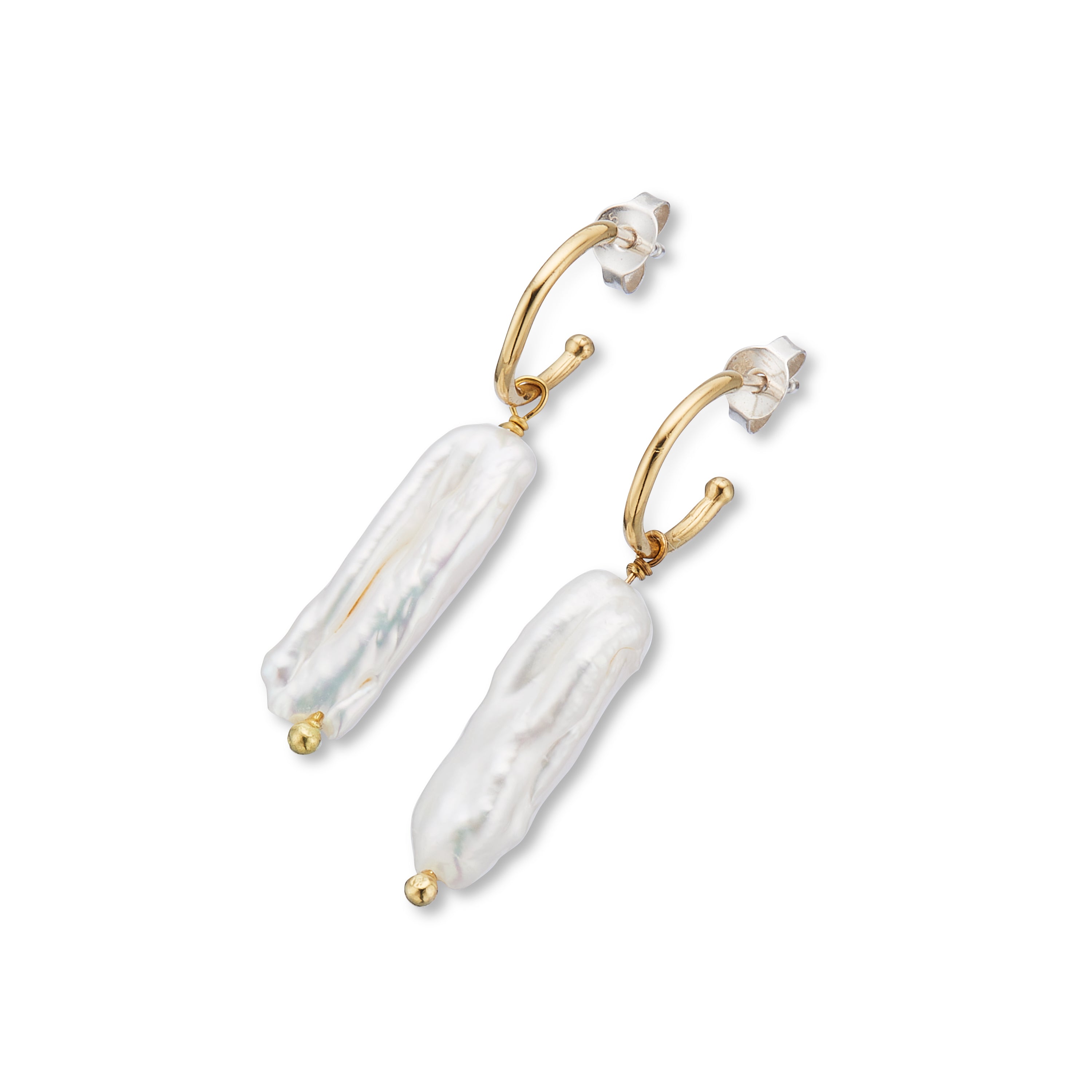Unique Earrings in Silver, Gold Vermeil, Freshwater - Mara Paris