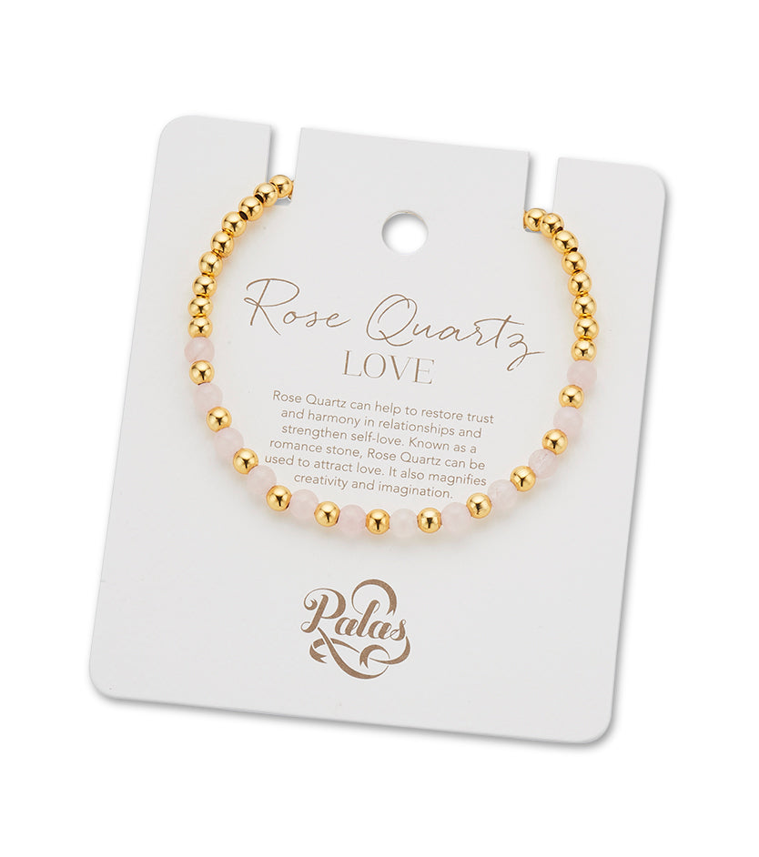 Rose quartz lotus purity bracelet