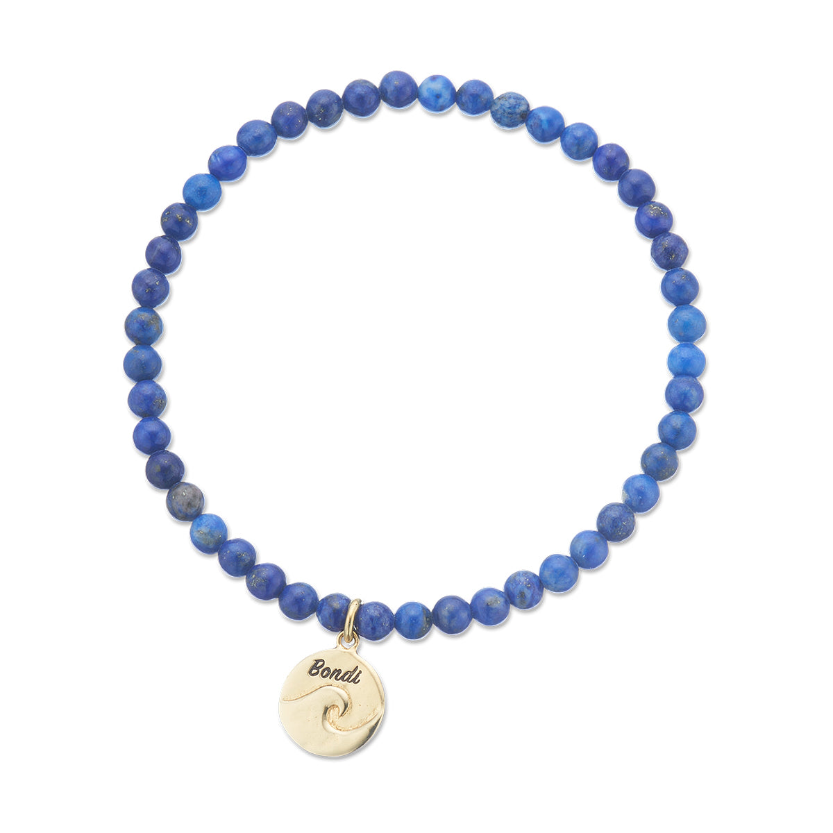 Bondi wave charm lapis lazuli bracelet