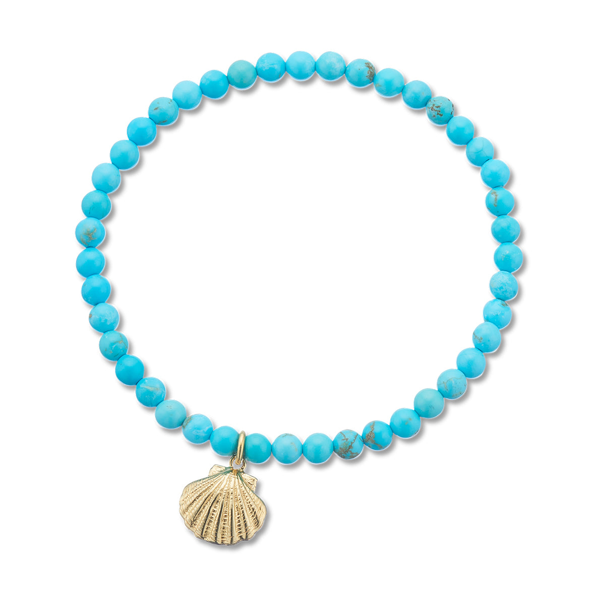 Noosa shell charm turquoise howlite bracelet
