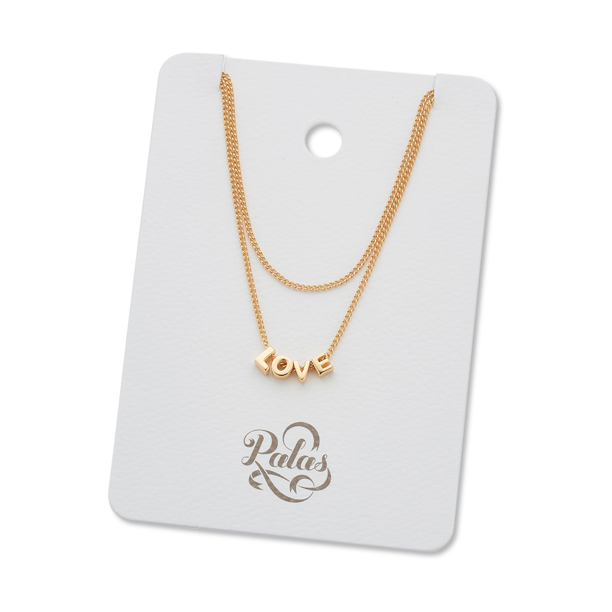 LOVE Tiny Love Letter Necklace 18k gold plated