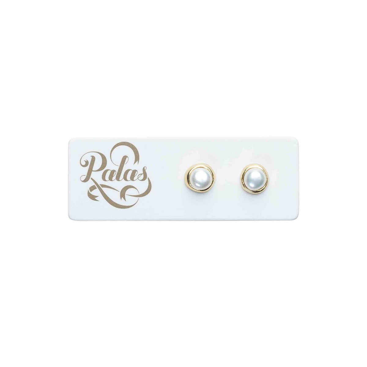 Lunar pearl stud earrings