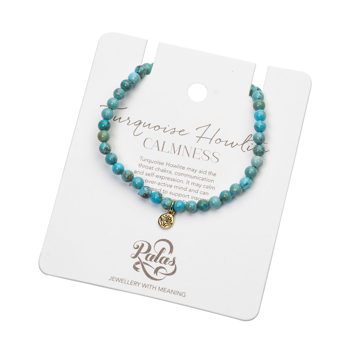 Turquoise howlite healing gem bracelet