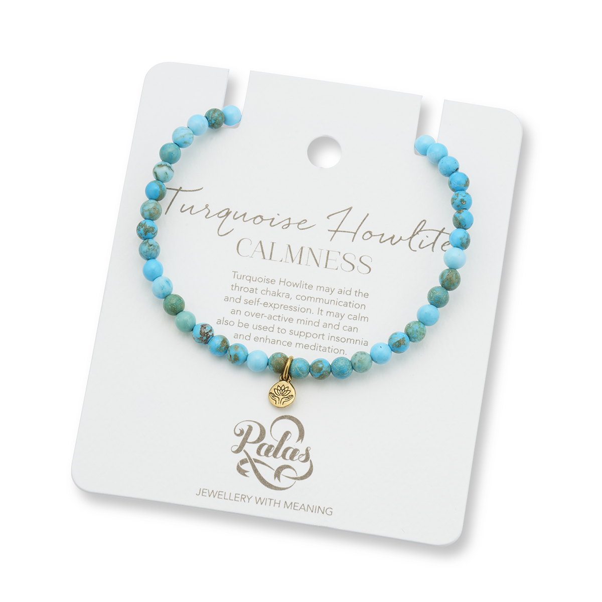 Turquoise howlite healing gem bracelet