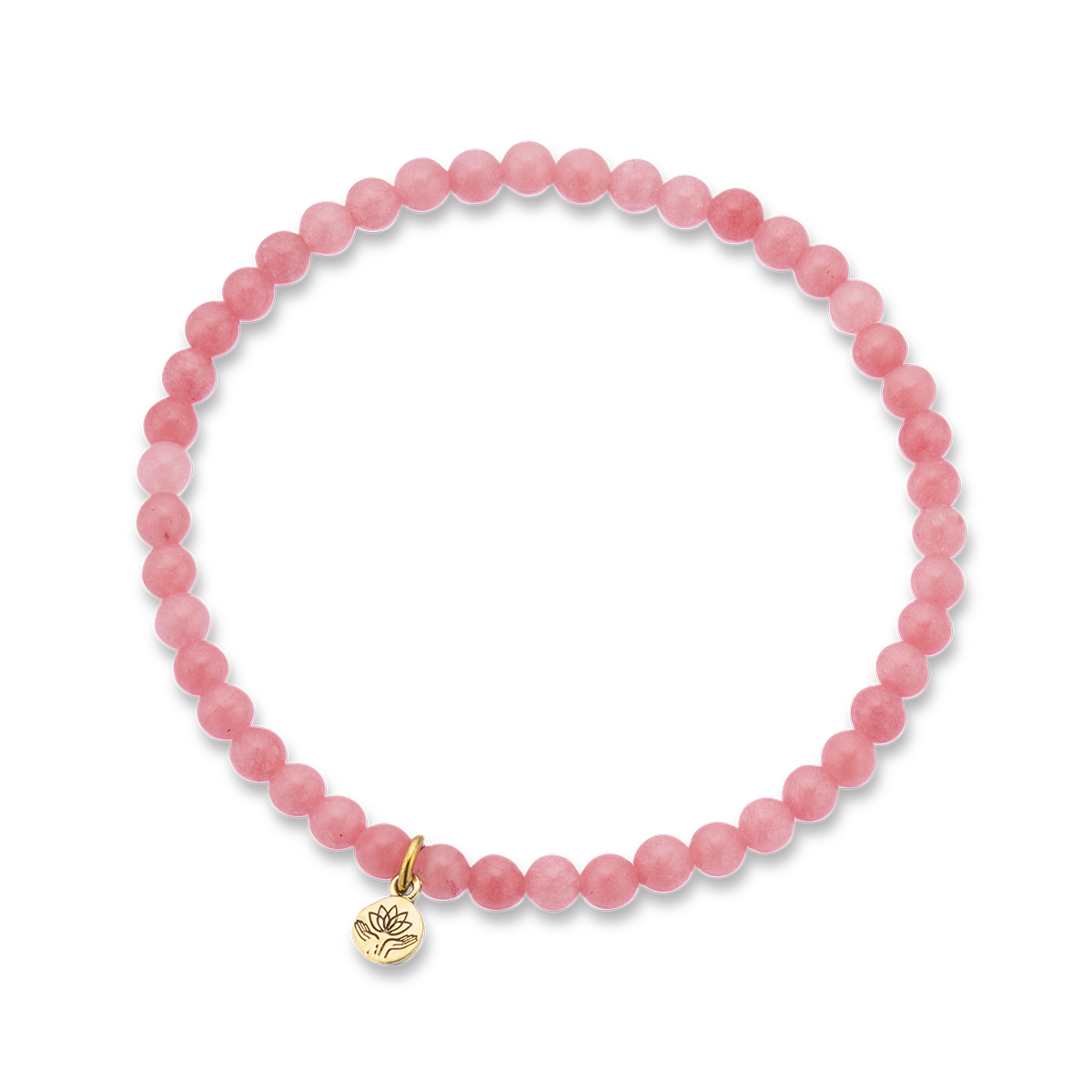 Pink jade healing gem bracelet