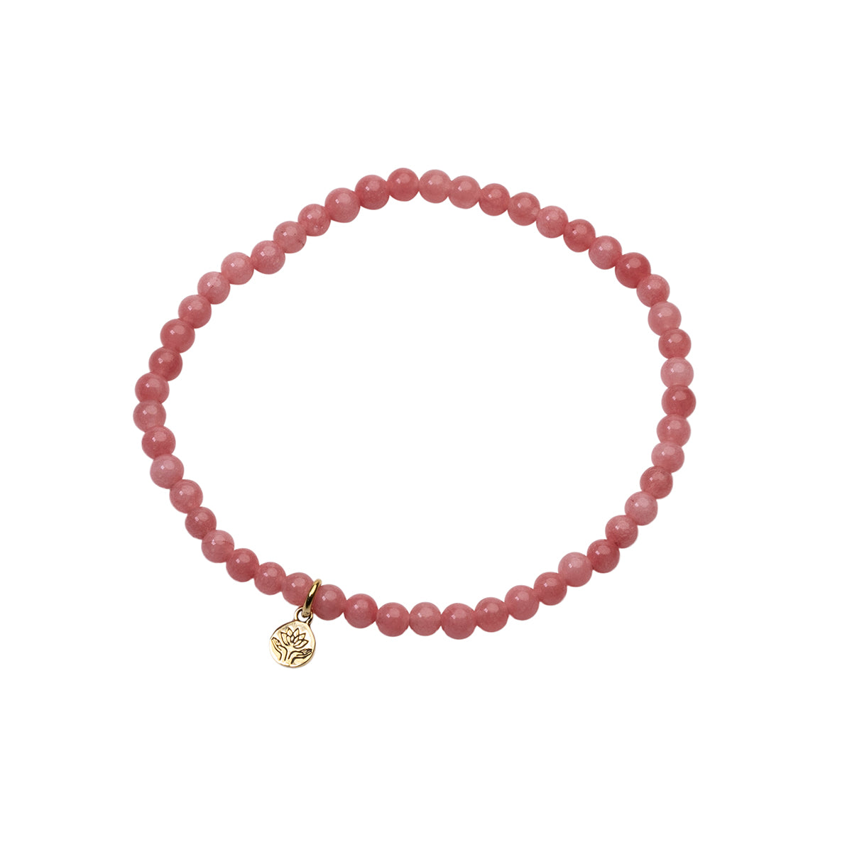 Pink jade healing gem bracelet