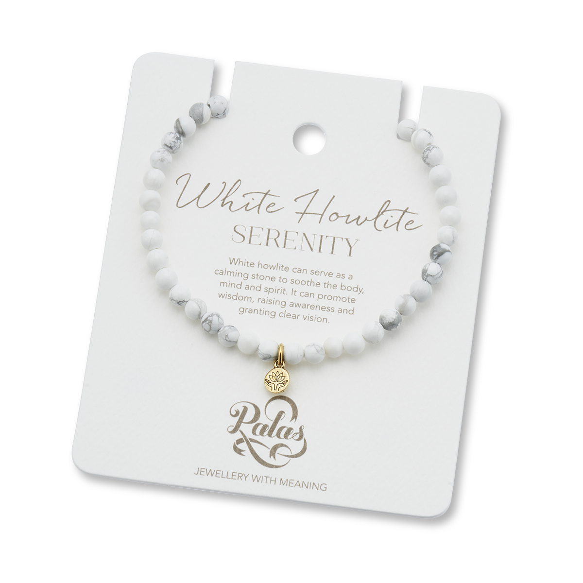 White howlite healing gem bracelet