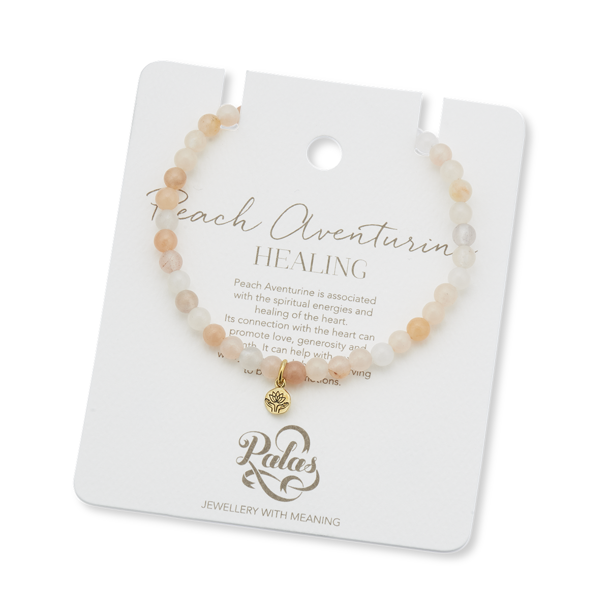 Peach aventurine healing gem bracelet