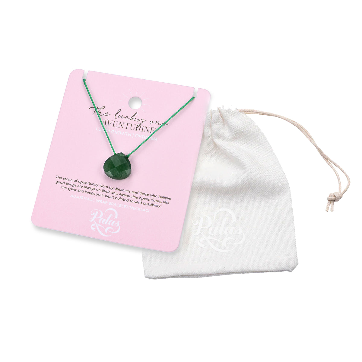 Green Aventurine 'the lucky one' lumina necklace