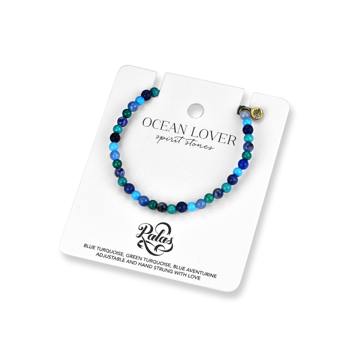 Turquoise 'ocean lover' spirit stones bracelet small (4mm)