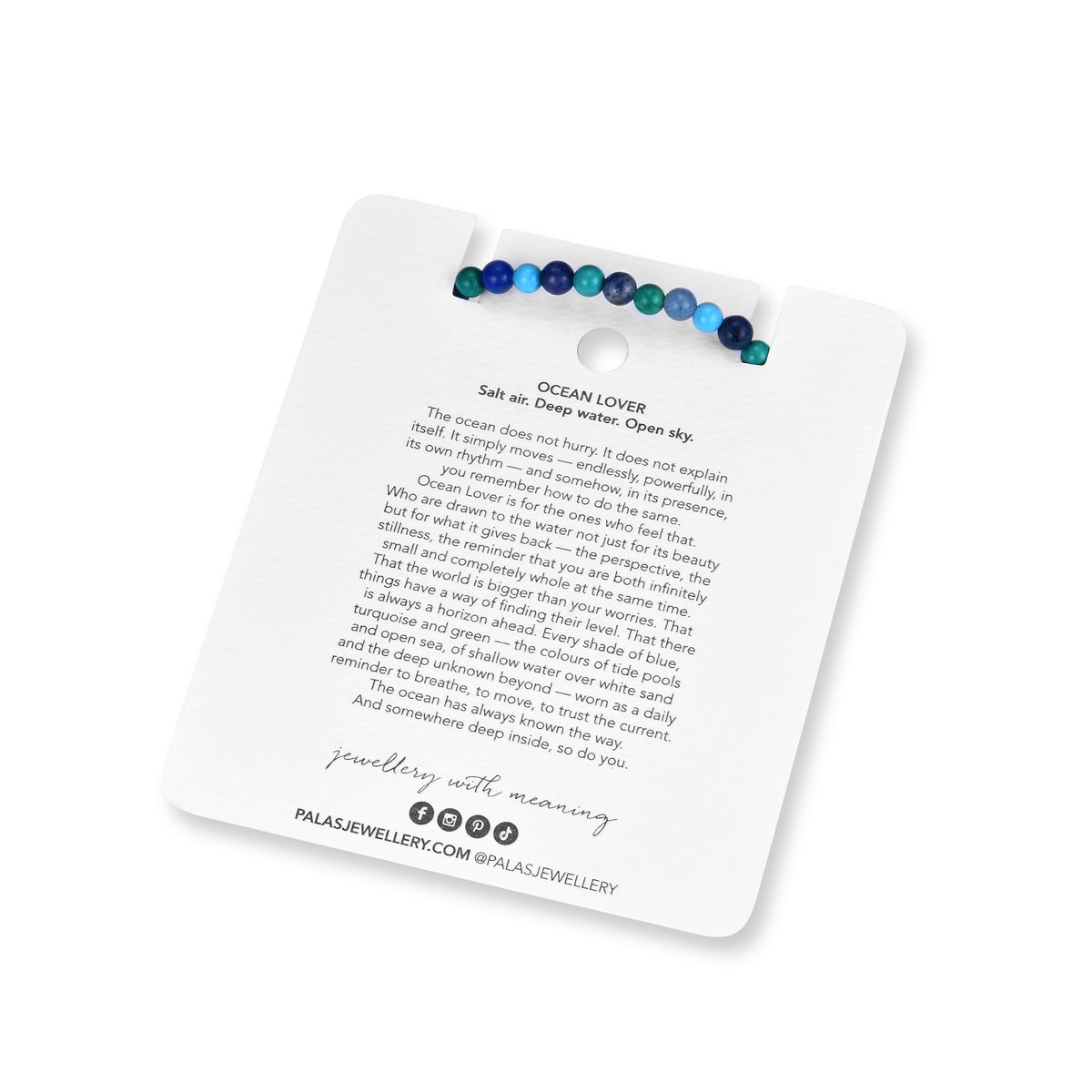 Turquoise 'ocean lover' spirit stones bracelet small (4mm)