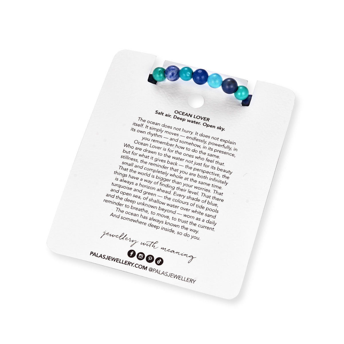Turquoise 'ocean lover' spirit stones bracelet medium (6mm)