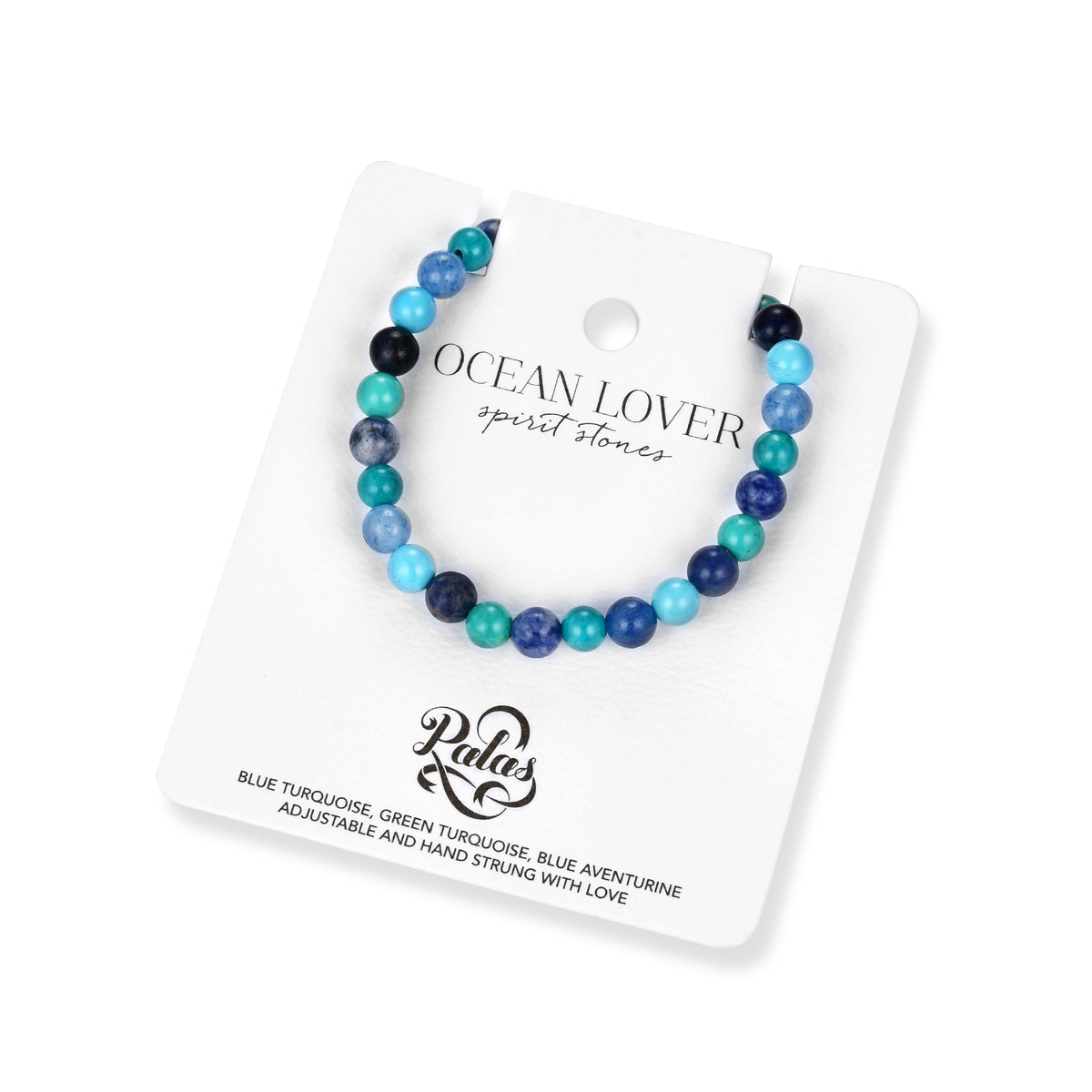 Turquoise 'ocean lover' spirit stones bracelet medium (6mm)