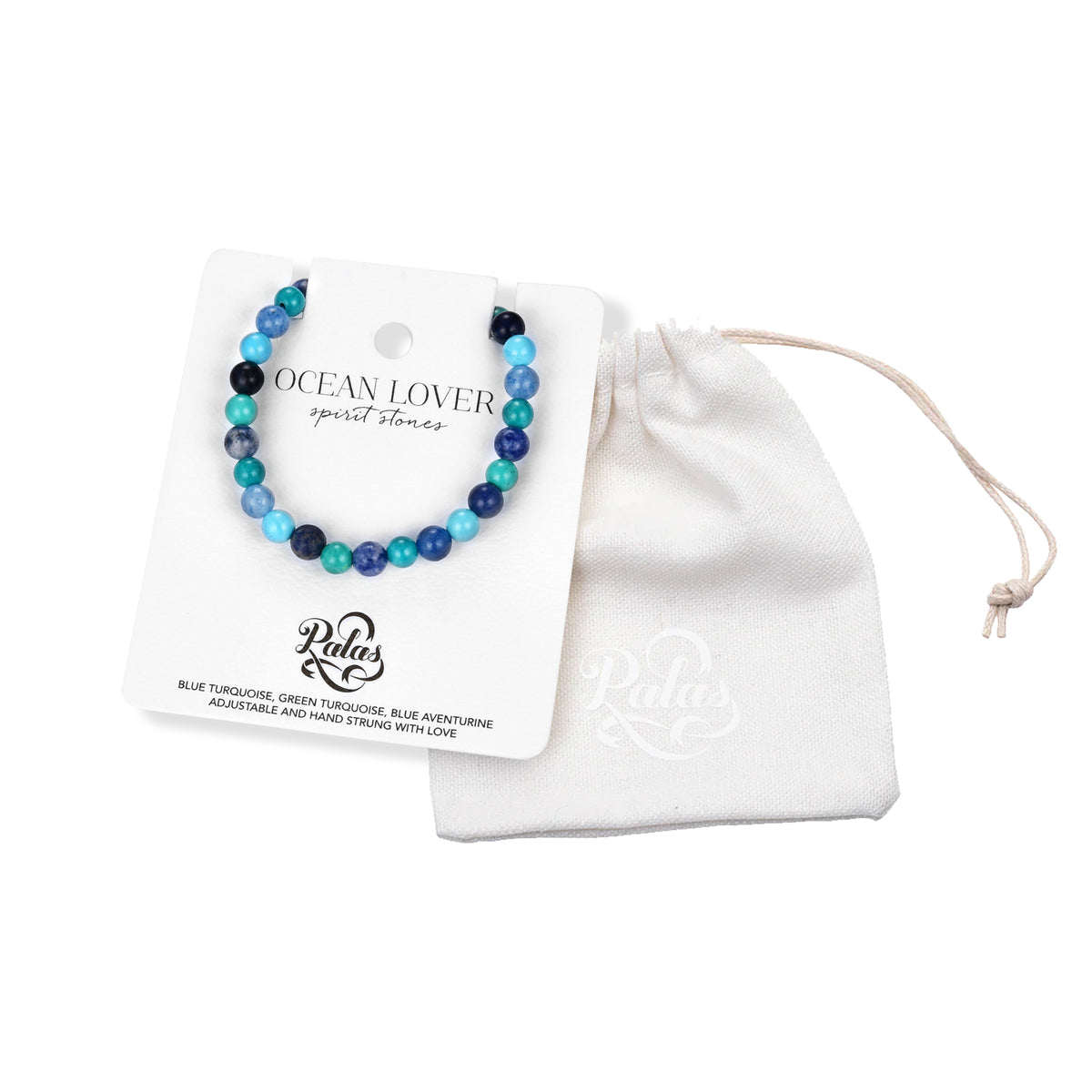 Turquoise 'ocean lover' spirit stones bracelet medium (6mm)