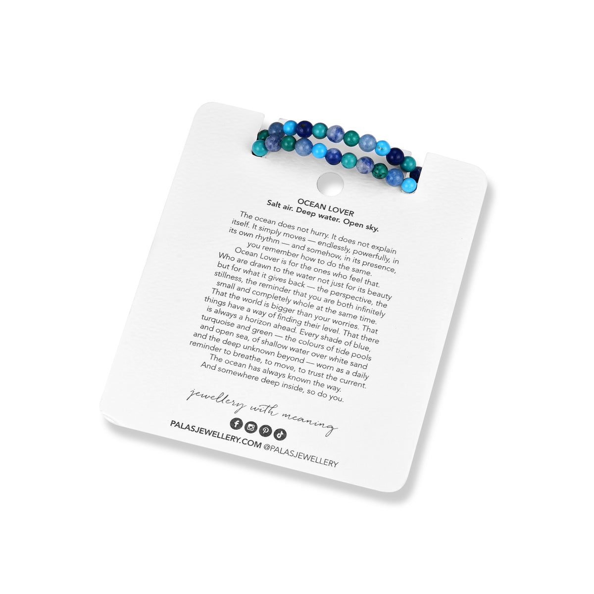 Turquoise 'ocean lover' spirit stones necklace