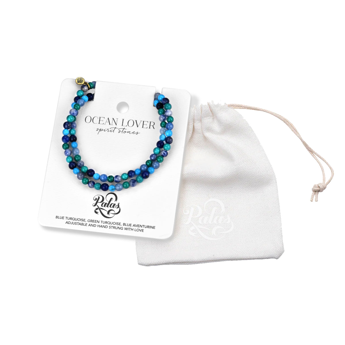 Turquoise 'ocean lover' spirit stones necklace
