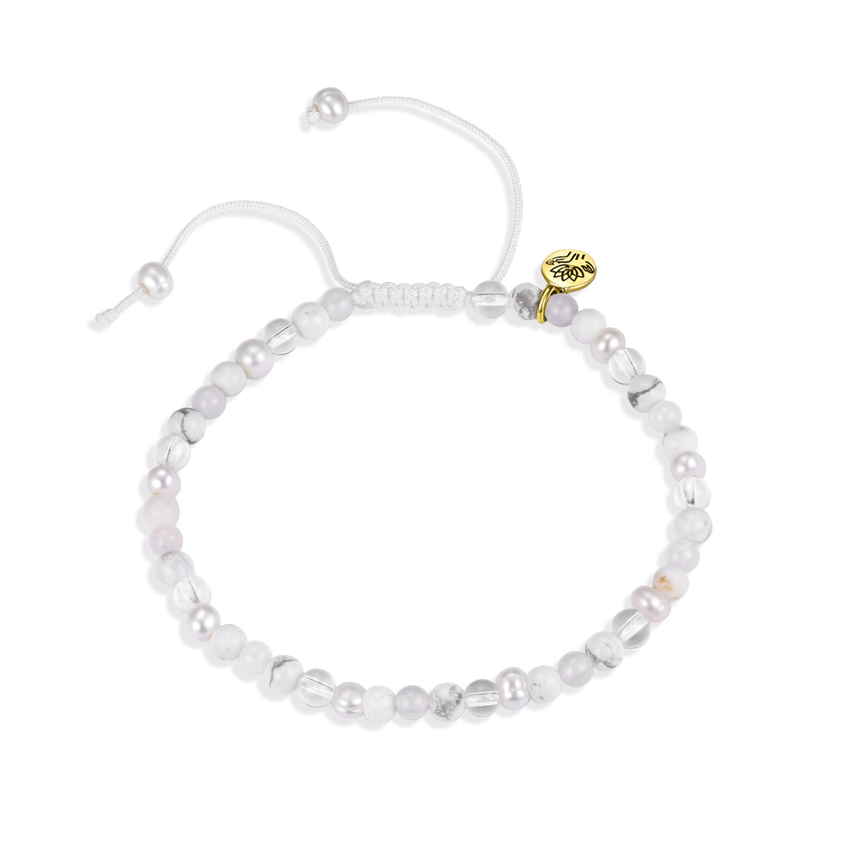 Pearl 'peace keeper' spirit stones bracelet small (4mm)