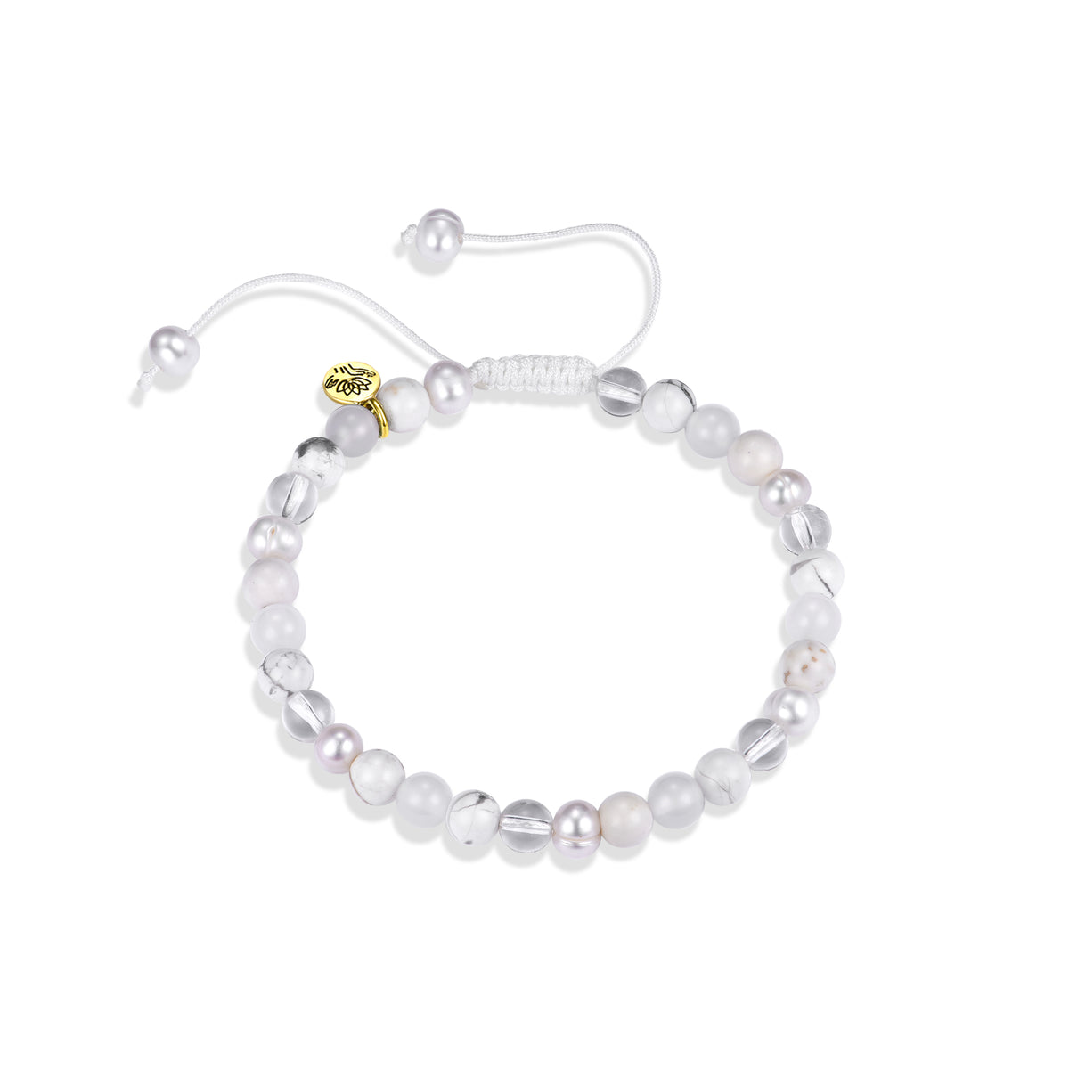 Pearl 'peace keeper' spirit stones bracelet medium (6mm)