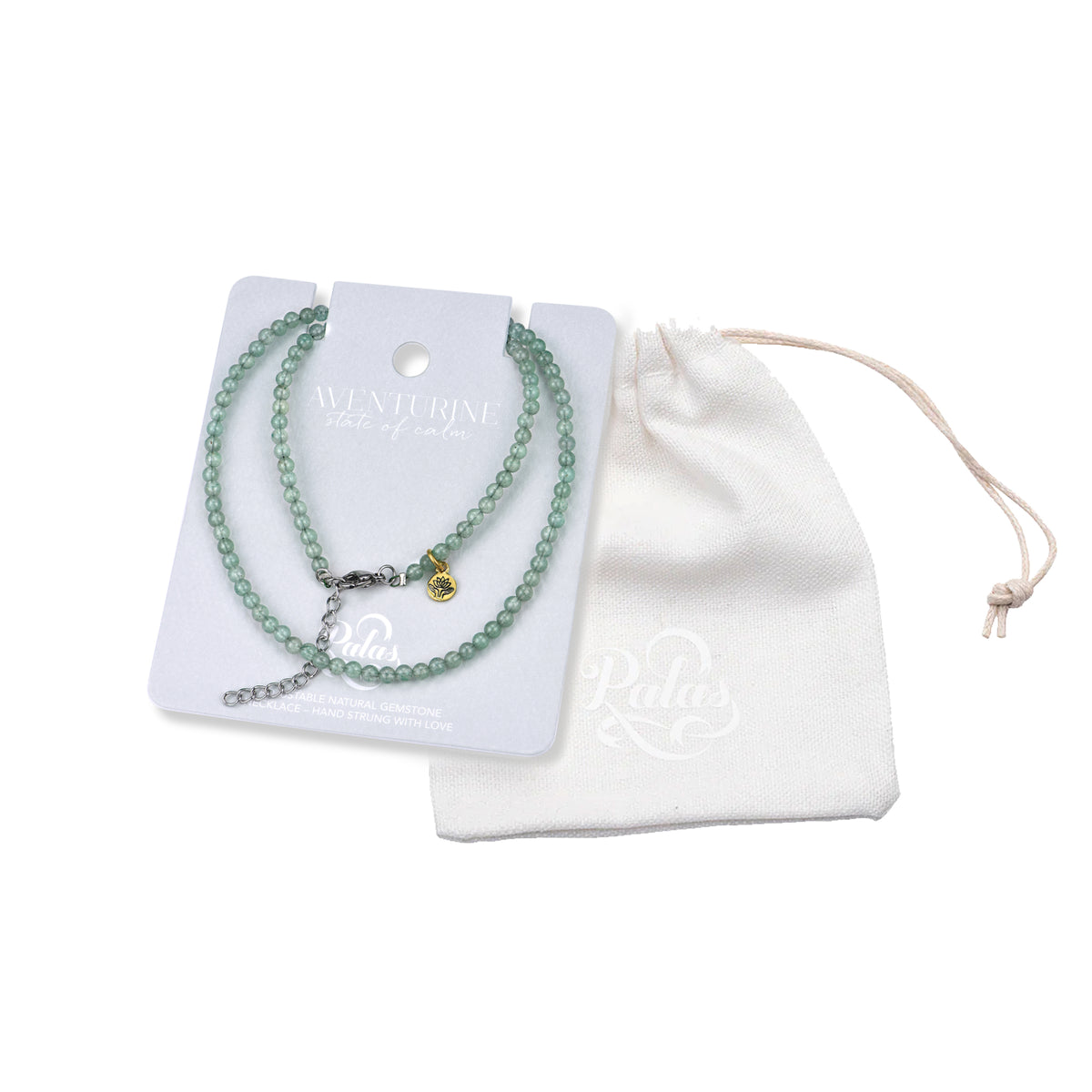 Green Aventurine 'state of calm' healing gem necklace