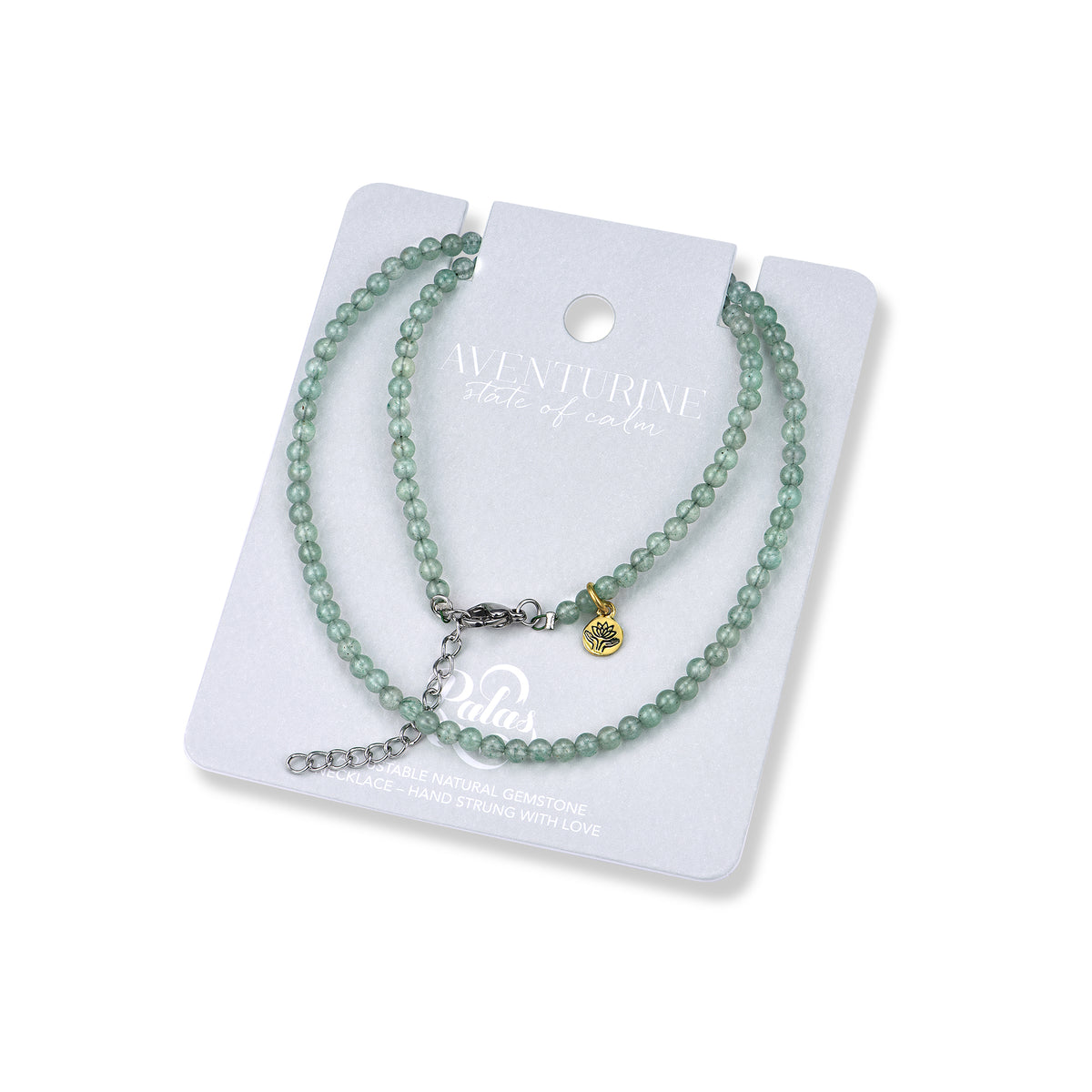 Green Aventurine 'state of calm' healing gem necklace