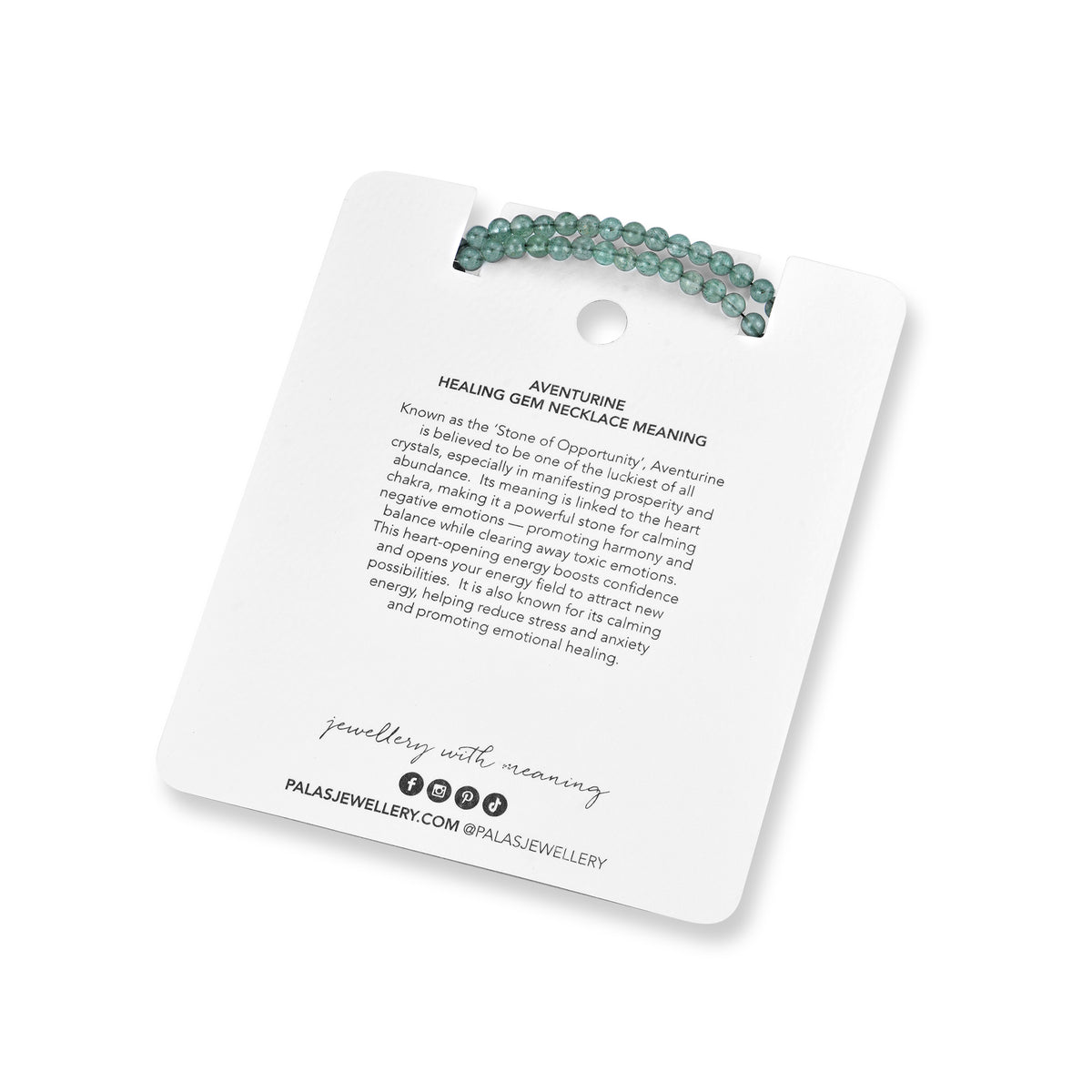 Green Aventurine 'state of calm' healing gem necklace