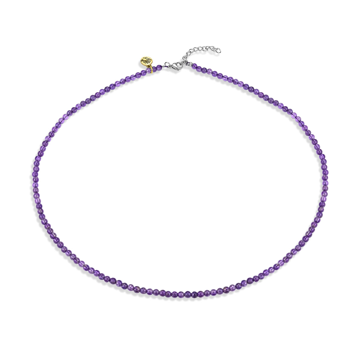 Amethyst 'protection & clarity' healing gem necklace