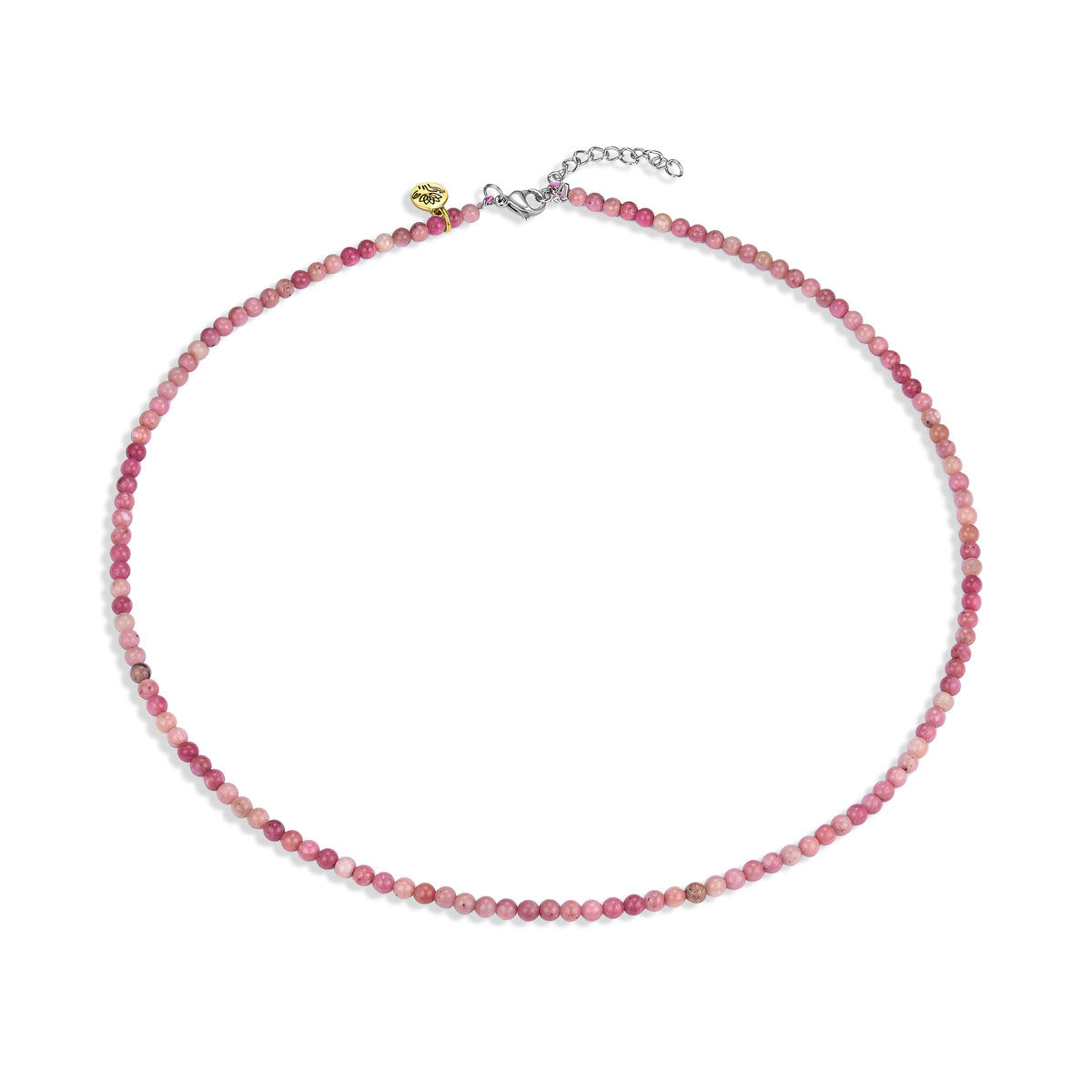 Pink Rhodonite 'unconditional love' healing gem necklace